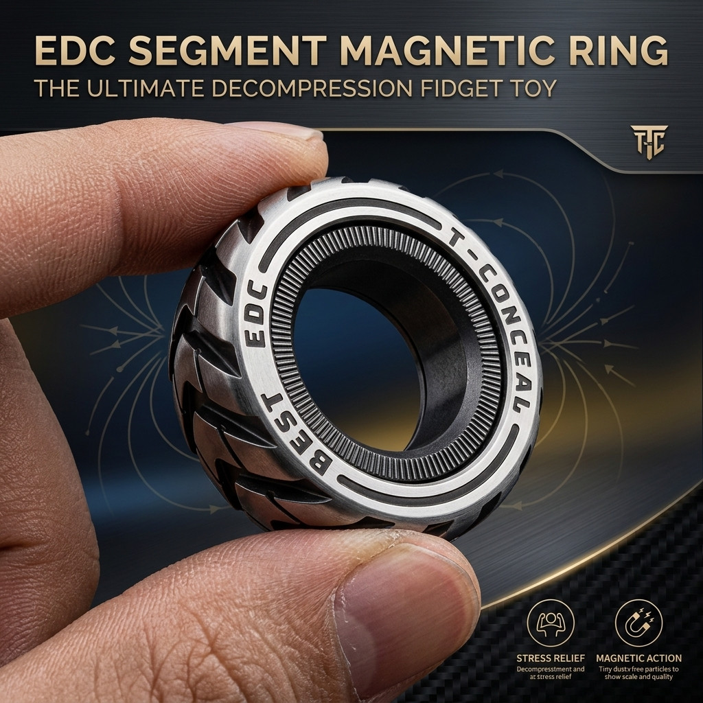 ของเล่น EDC บรรเทาความเครียด | แหวนแม่เหล็กสัมผัสช่วง | โลหะกลไก | สปินเนอร์นิ้ว