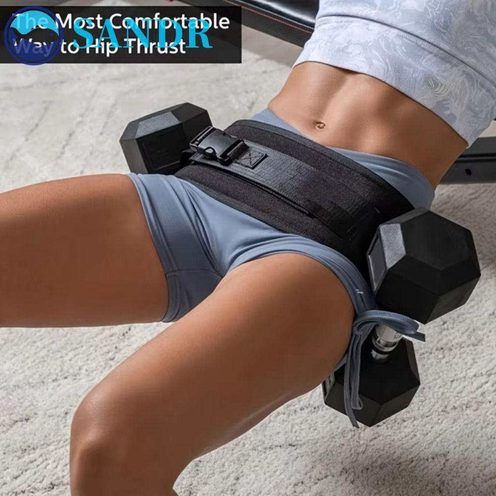 SANDR Dumbbell Weight Belt, Non Slip Ergonomic Design Hip Thrust Belt, Kettlebells Weight-Bearing Ad
