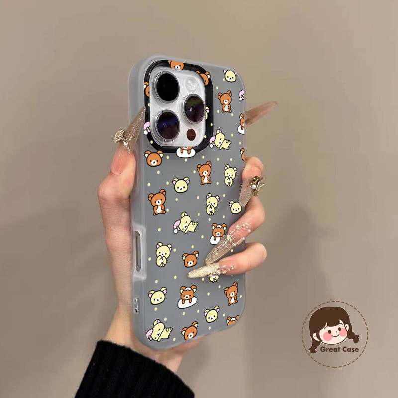 น่ารัก Rilakkuma Candy สีเคสโทรศัพท์สําหรับ Samsung Galaxy F56 F36 M56 M36 F70E M17 F17 M07 F07 M40S
