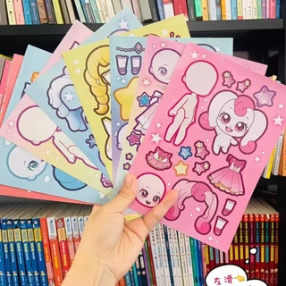 จับ 8ชิ้น! สติกเกอร์เปลี่ยน Teenieping ของเล่นเด็กสนุก Diy ปริศนาทําด้วยมือสติกเกอร์เจ้าหญิง