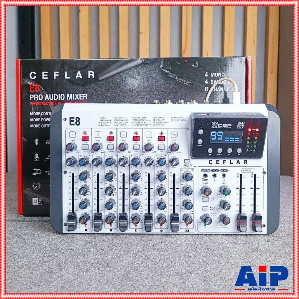 Ceflar E-8 MIXER เครื่องปรับแต่งเสียง มิกเซอร์ Mixer มิกเซอร์อนาล็อก E 8 CEFLAR E8 เอไอ-ไพศาล