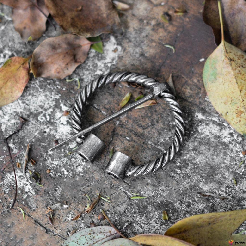 Retro Viking Theme อารมณ์ชุด Pin ชุดผ้าพันคอคลิปเข็มกลัด Pin เครื่องประดับแฟชั่นสําหรับผู้หญิงสาวเคร
