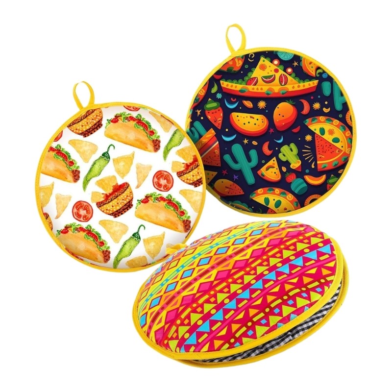 WIT ถุงฉนวนแพ็ค 3 ใบสําหรับ Tacos Pitas และอาหารอื่นๆ