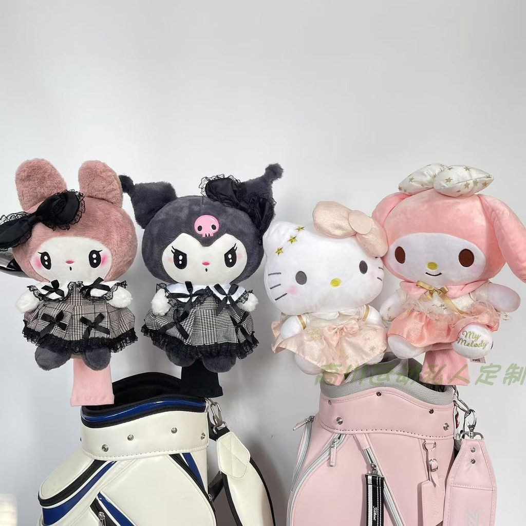 ผ้าคลุมไม้กอล์ฟ Kuromi Hello Kitty แบบทึบสำหรับไม้แฟร์เวย์ เบอร์ 35