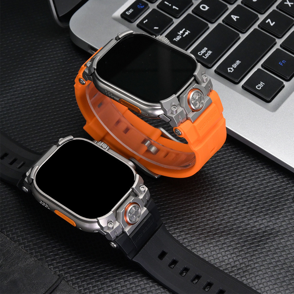 ที่ไม่ซ้ํากัน Mechanical Pawl สําหรับ IWatch Ultra 3 2 1 49 มม.ซิลิโคน Funky สําหรับ Iwatch Ultra 3 