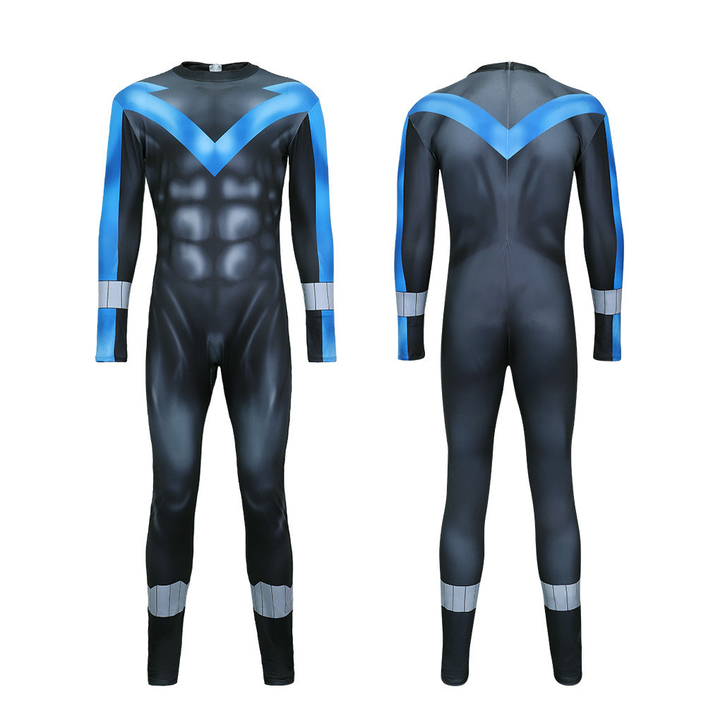 <![CDATA[กางเกงรัดรูป Nightwing cosplay สำหรับผู้ใหญ่ พิมพ์แบบฉบับเพื่อการแสดง]]>