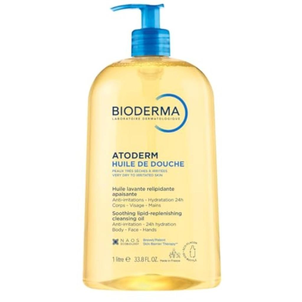 Bioderma Atoderm Shower Oil, คลีนซิ่งออยล์สําหรับผิวหน้าและผิวกาย, คลีนซิ่งออยล์บํารุงสําหรับผิวแห้ง
