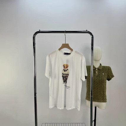 H9GQ R1VV Elegant Short Sleeve T Shirt2025New Summer Cartoon Bear Short Sleeve Top Stylish Half Slee