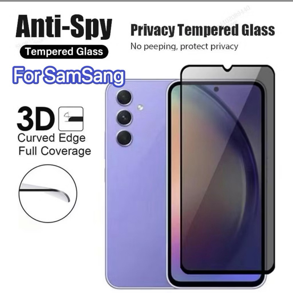 ฟิล์มกันมองกระจกเต็มจอ สำหรับ Samsung A57 A37 S25FE A17 A07 A16 A06 A56 A36 A26 กันกระแทก พร้อมส่ง