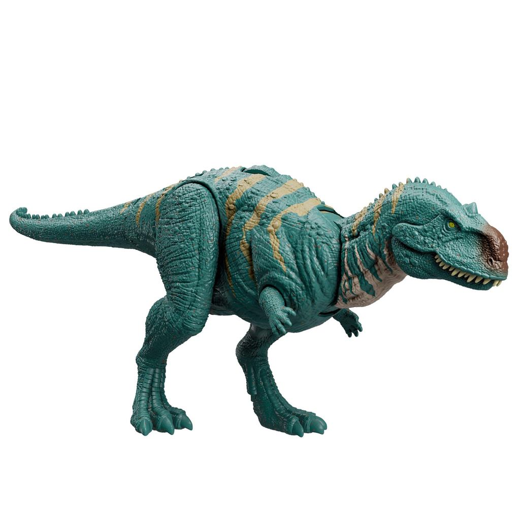 Mattel Jurassic World Roaring Majungasaurus (Major) Action Figure, Kids' Dinosaur Toy, Length: Appro