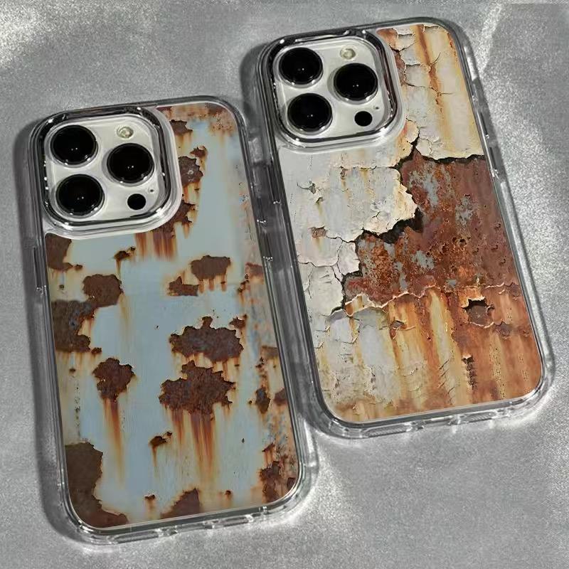 เคสโทรศัพท์ลายสนิมสุดสร้างสรรค์ ใช้ได้กับ iPhone 17 Air/16Pro,15ProMax, 13/14Plus/12/11Max นุ่มและกันกระแทก ZTYSIMD0446