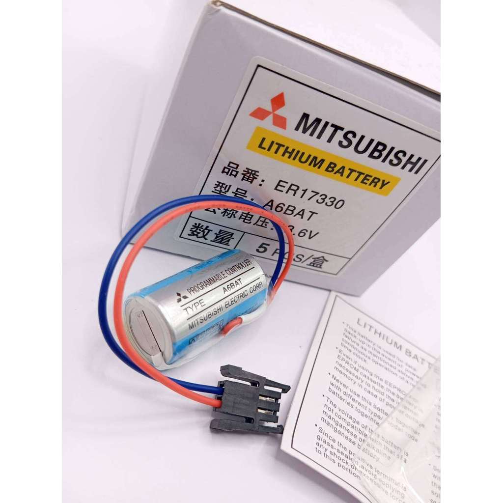 แบตเตอรี่ลิเธียม PLC ของ Mitsubishi  ER17330V, A6BAT, มีประกัน
