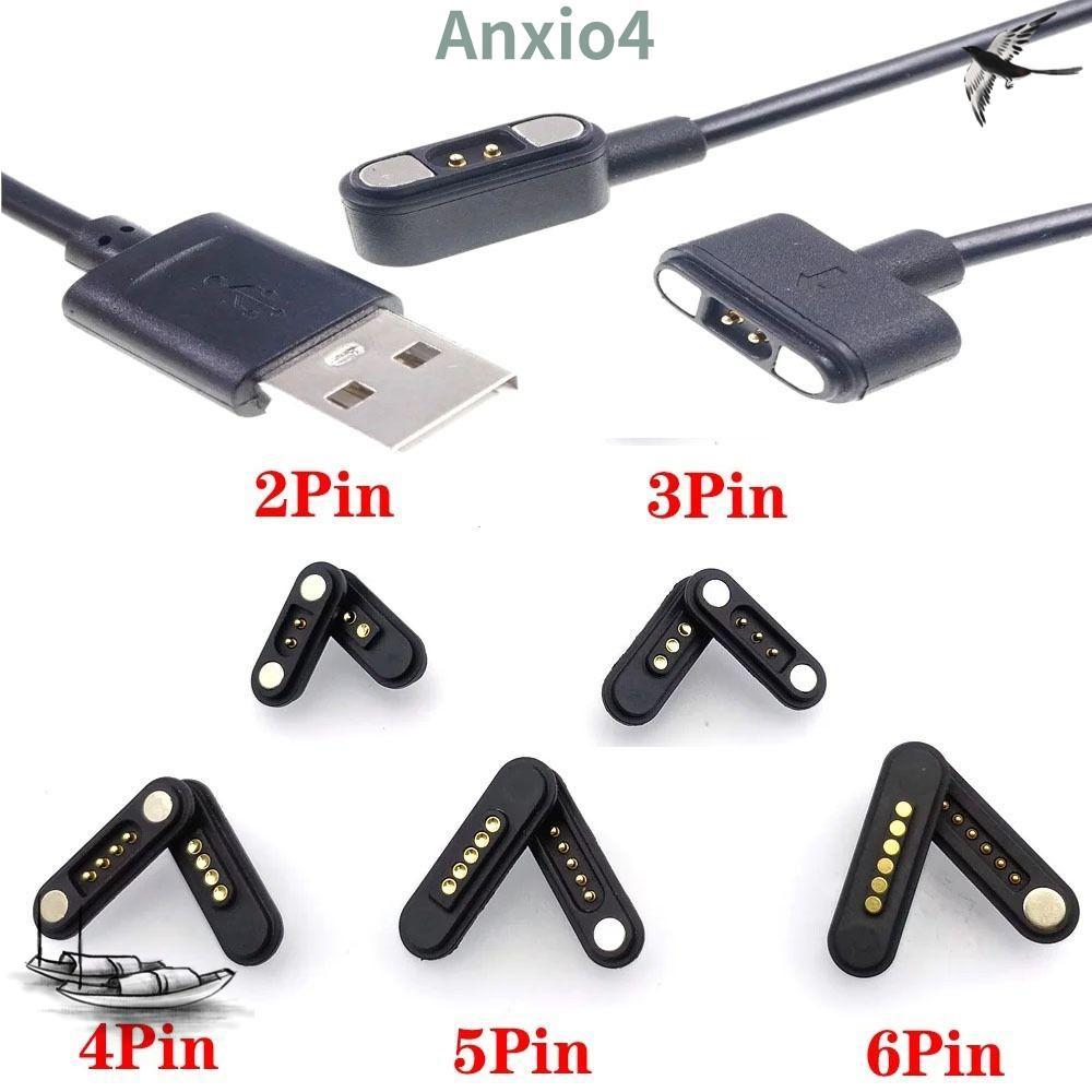 ANXIO4 DC Magnetic Pogo Pin Connector, 2Pin 3Pin 4Pin 5Pin กันน้ํา Pogopin Magnetic Connector, 2A Sp