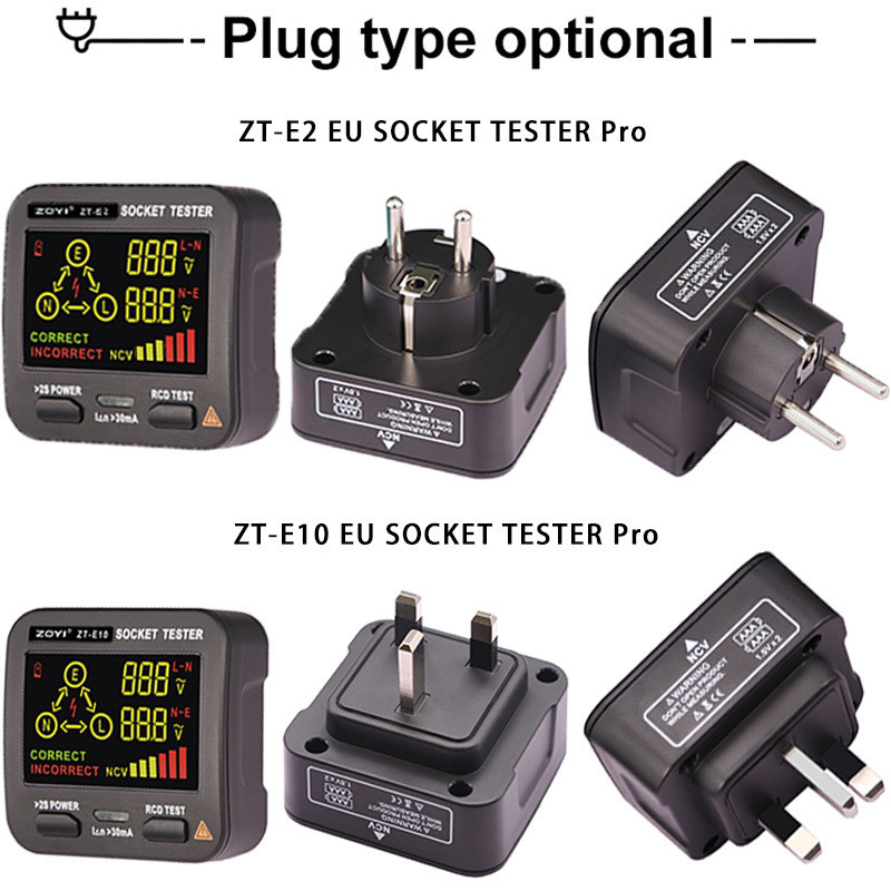 เครื่องทดสอบ E4ZT-E10 การรั่วไหล ZOYIE2 Zero Fire Wire Switch Zhongyi Detection/Test/Tester Socket