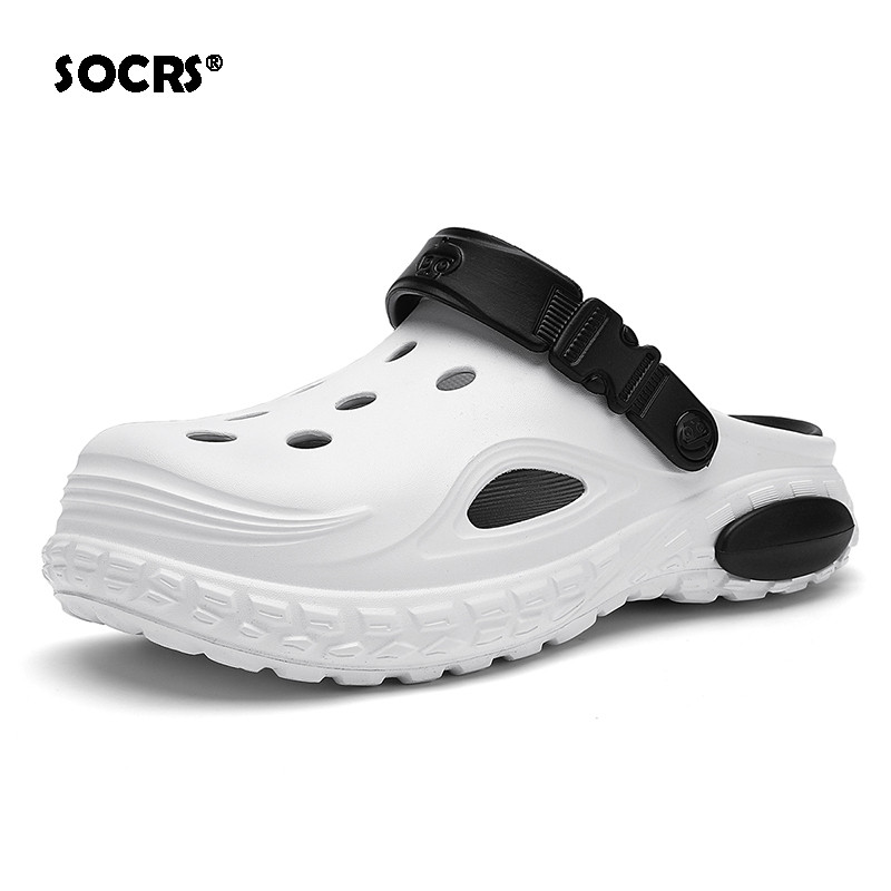 SOCRS แฟชั่น 2026 ผู้ชายรองเท้าแตะ Lace-up สวมใส่รองเท้าแตะชายหาดลื่นแนวโน้มรองเท้าแตะลําลอง Breathable หนาด้านล่างขนาดใหญ่ 46 47 48