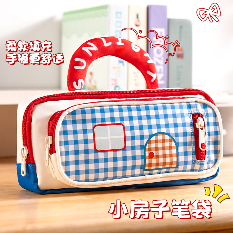 กล่องดินสอ Dopamine Small House ins Style High-value Pencil Case กระเป๋าเก็บเครื่องเขียนความจุขนาดให