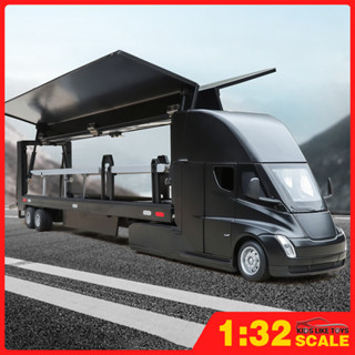 KLT 1:32 Tesla Semi รถบรรทุก Diecast รุ่นรถโลหะผสมรถของเล่นค…
