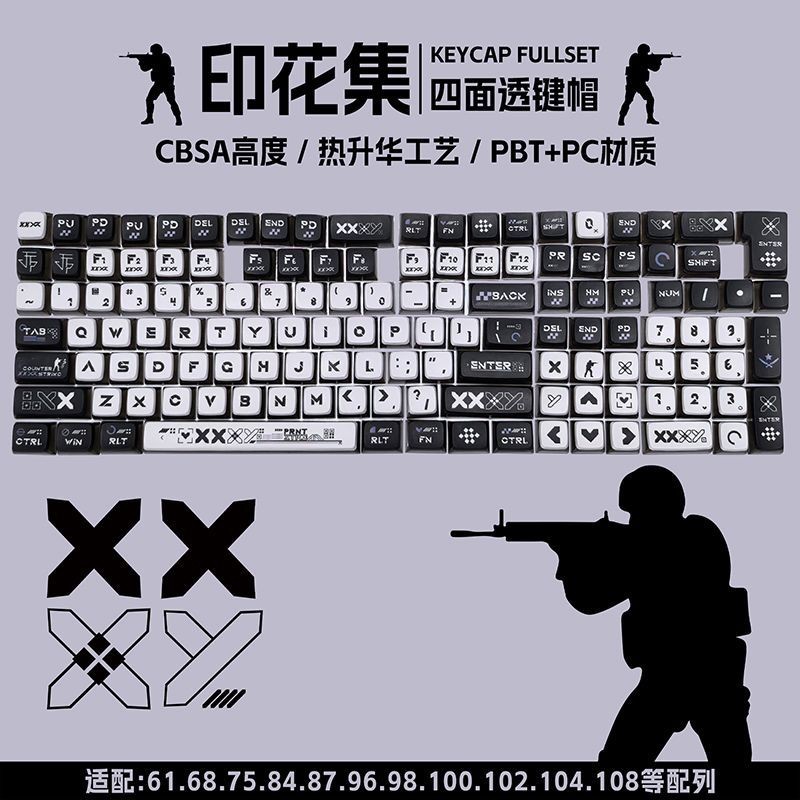 sa keycap keycap ใส Kuromi Four-Sided Transparent Keycap Sublimation PBT ส่วนบุคคล diy ที่กําหนดเองโ