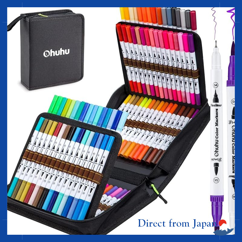 Ohuhu 160 Colors Brush Tip Art Markers - Watercolor Pens for Journal & Art