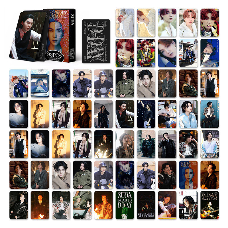 30-92pcs SUGA ROAD TO D-DAY Lomo การ์ดการปล่อยเต้นรํา V Layover JIMIN JUNG KOOK Kim SOLO สติกเกอร์ J
