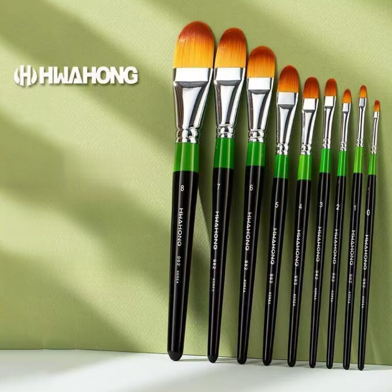 HWAHONG แปรงแต่งหน้าแปรงรองพื้นแปรงคอนซีลเลอร์นุ่มสามารถทาแต่งหน้าได้อย่างรวดเร็ว