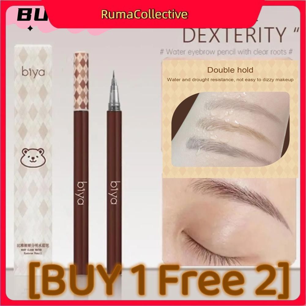 【จัดส่งภายใน 2-3 วัน】 【ซื้อ 1 แถม 2】ดินสอเขียนคิ้ว Biya Clear Roots พร้อมแปรงเกลียว