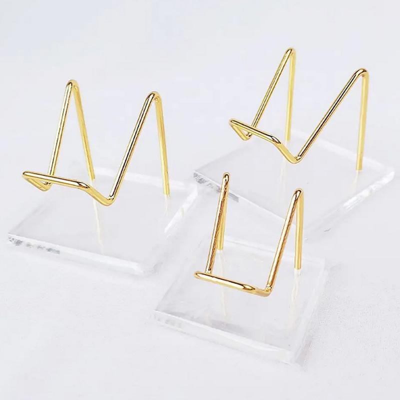 Blossom Bazaar Metal Mineral Display Stand พร้อมฐานอะคริลิคสําหรับเครื่องประดับคริสตัลขาตั้งชั้นวางหิน BB