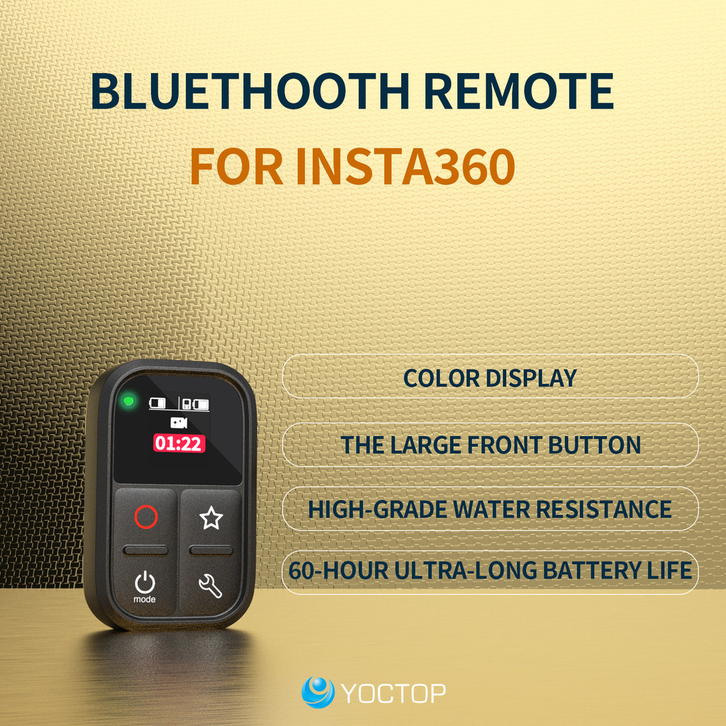 เหมาะสําหรับกล้องกีฬา Insta360 กันน้ํารีโมทคอนโทรลบลูทูธ 360 X2 X3 X4 GO3 G03S Ace ProInsta360 รีโมทคอนโทรล