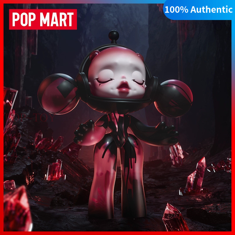 POPMART Skullpanda MEGA α SKULLPANDA 400% Red Crystal Limited Figure pop mart skullpanda