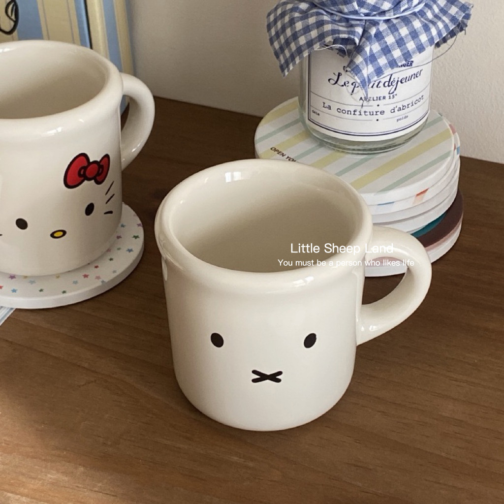 แก้วมัค แก้ว แก้วกาแฟ มีที่จับ รูปmiffy &kitty 350ml สำหรับร้านกาแฟ ราคา ถูกที่สุด ดีลบีเคเค แกลเลอรีภาพที่ 9