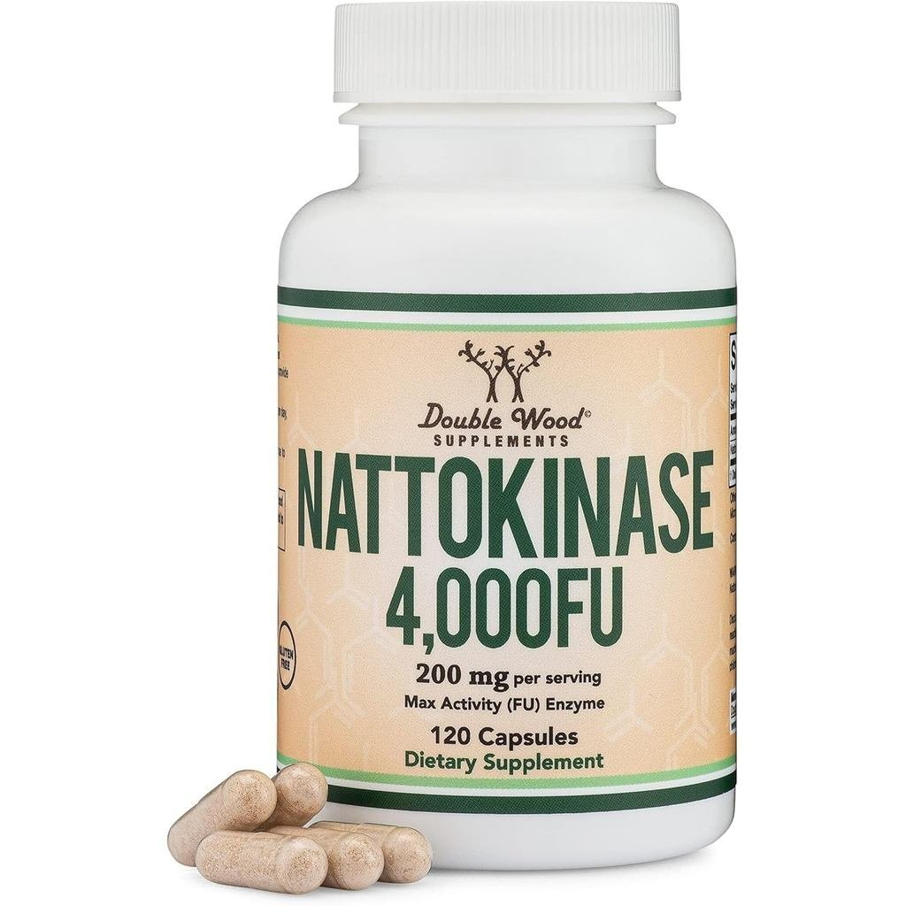 Nattokinase Supplement 4,000 FU Servings, 120 Capsules (Derived from Japanese Natto) Systemic Enzyme
