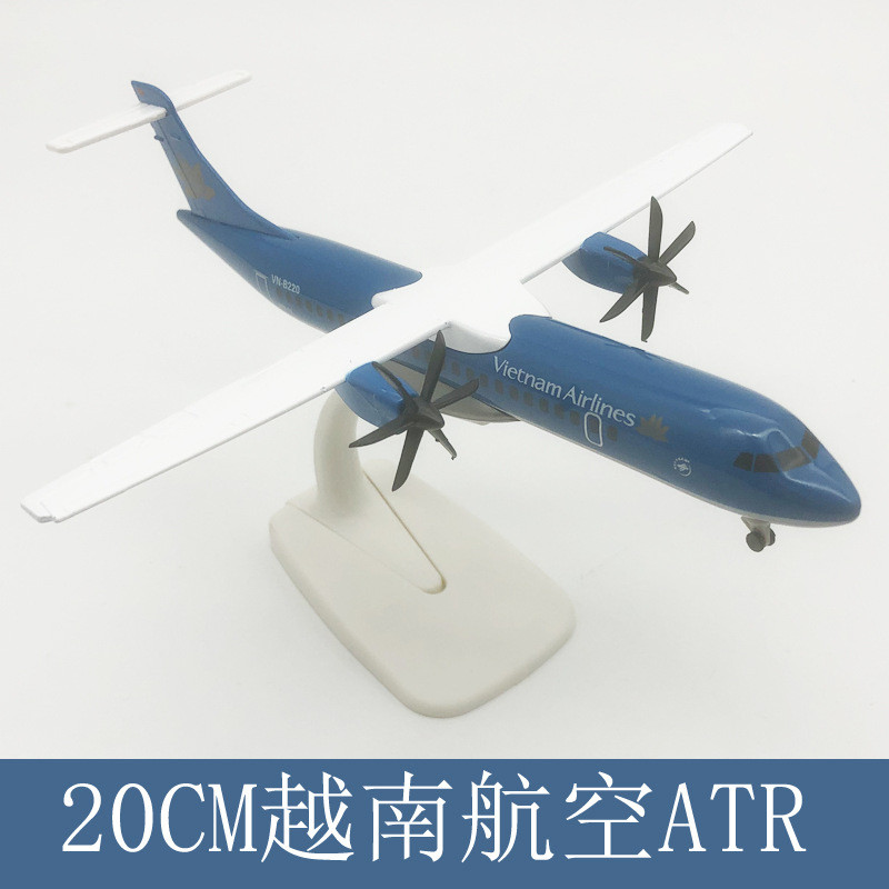 [จัดส่งด่วน] 20 ซม. โมเดลเครื่องบินโลหะผสมพร้อมขาตั้ง Landing Passenger Airliner Vietnam Airlines AT