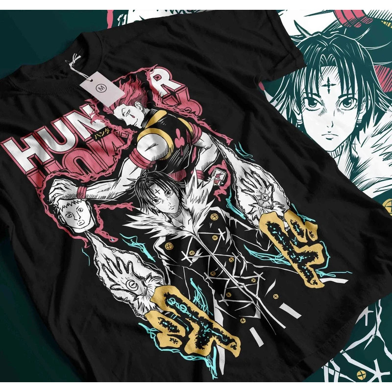 Hisoka Hunter X Hunter Manga เสื้ออะนิเมะเสื้อ HXH เสื้อยืดสําหรับผู้ชายและผู้หญิงหลวมแฟชั่นเสื้อผ้า