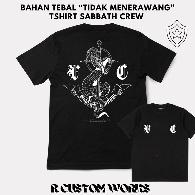 Wind Breaker Sabbath Crew เสื้อยืด Sabbath Crew Wind Breaker เสื้อยืดหนา Combad 24s วัสดุ