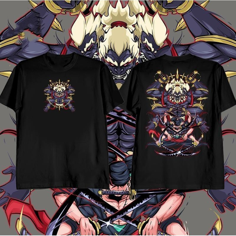 เสื้อยืด One Piece Asura X Zoro ผ้าฝ้ายแท้ สำหรับทั้งผู้ชายและผู้หญิง