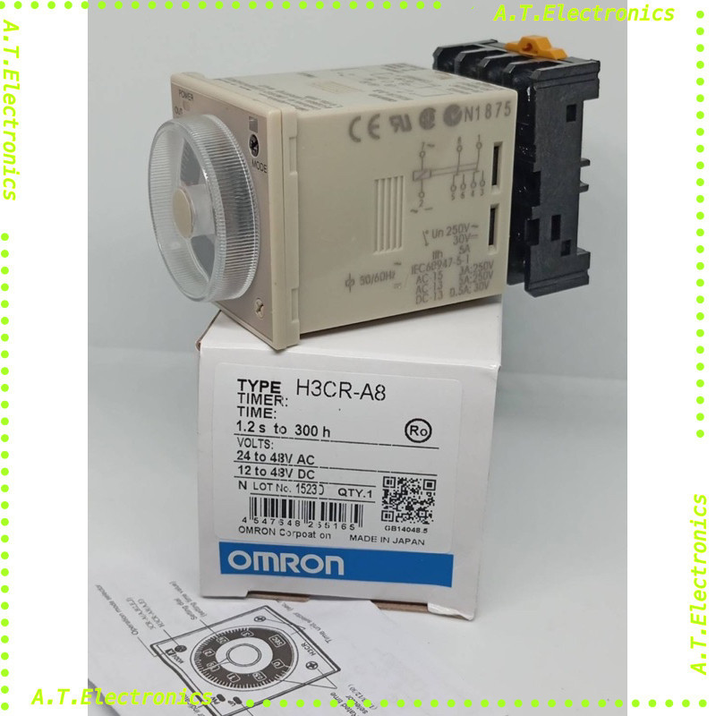 Newแท้ พร้อมส่ง! H3CR-A8 12-48v 24v 48v 12v H3CR-A8 รีเลย์เวลาจิ๋ว H3CR-A8 1.2-300h 24-48VAC 12-48VD