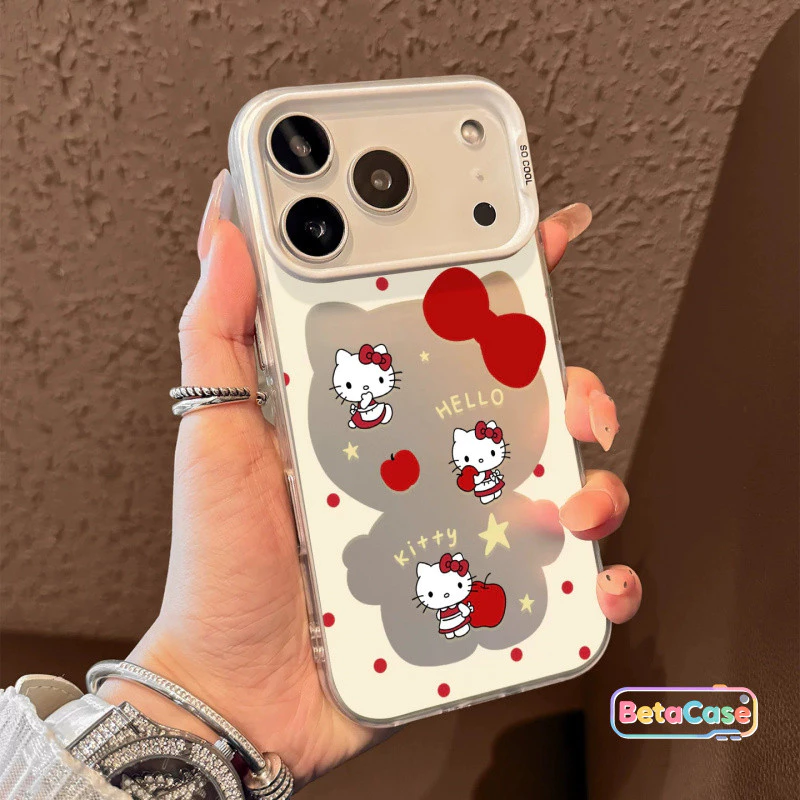 เคสโทรศัพท์ลายแมวสีชมพูและโบว์ผูก 2026 Phone Case for iPhone 17 16 15 14 13 12 11 Pro Max 17Pro Max