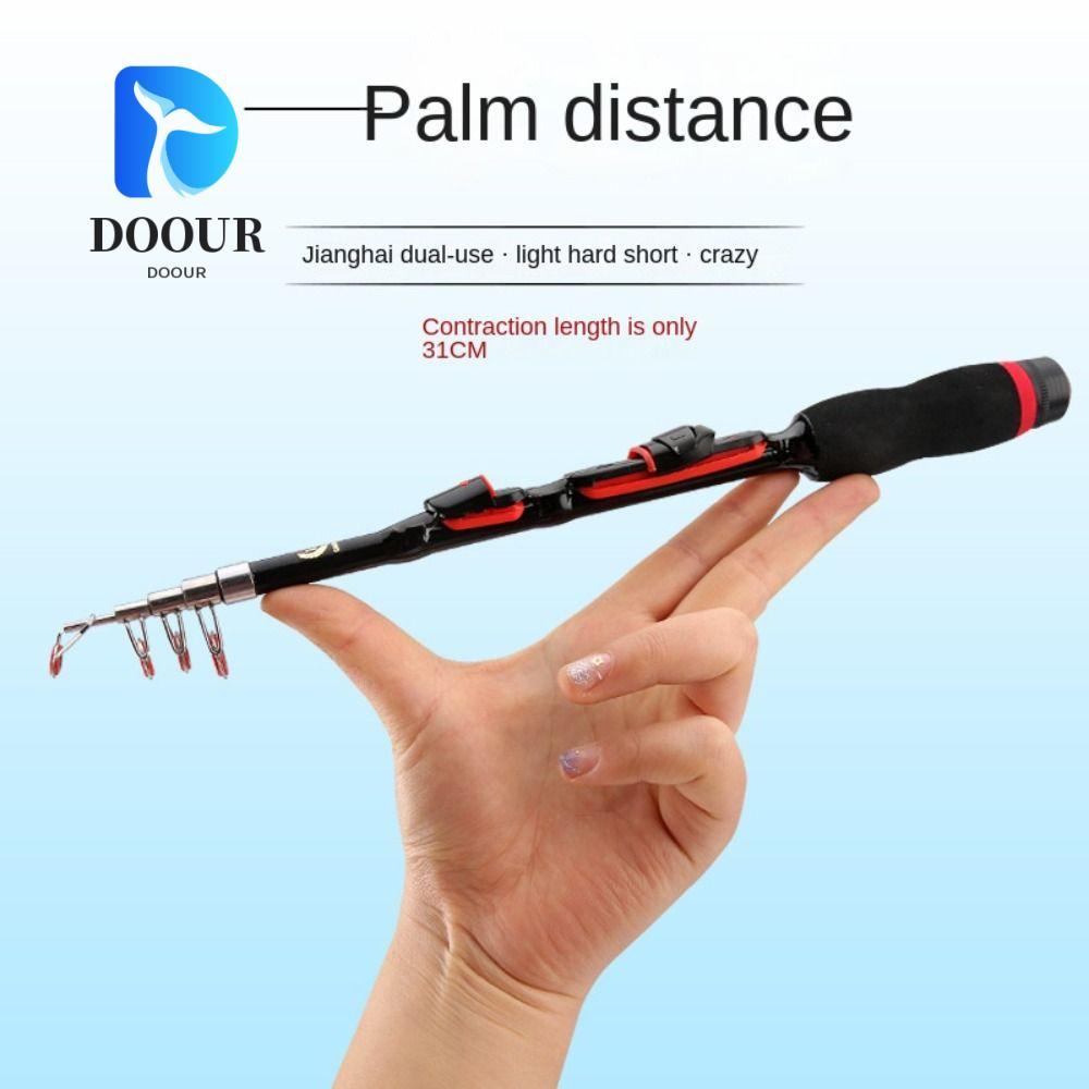 DOOUR คันเบ็ดคาร์บอนไฟเบอร์พกพา ขนาด 1.0 เมตร สไลด์ยืดหยุ่น เหมาะสำหรับการเดินทาง