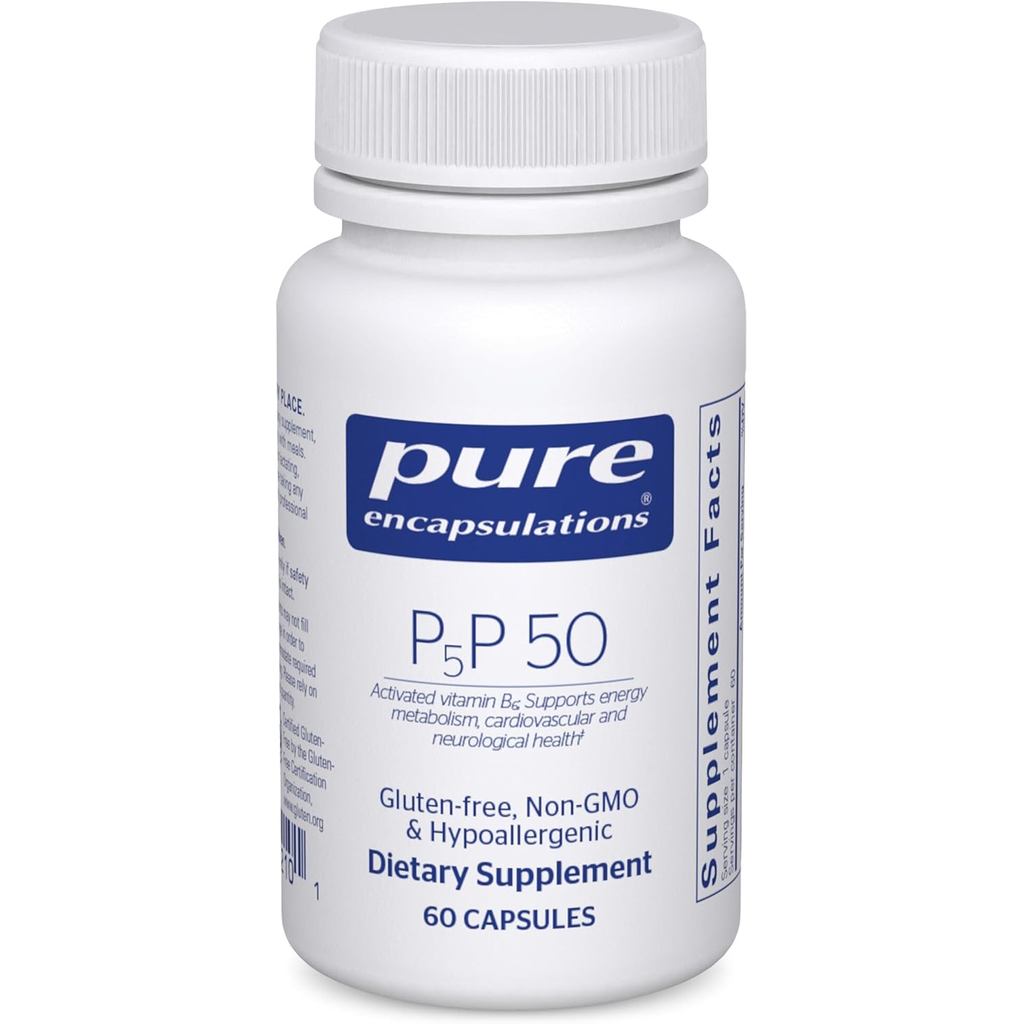 การบริโภคบริสุทธิ์ P5P 50 - Active Vitamin B6 - พอร์ต Energy Metabol & Brain Health* - ปราศจากกลูเตน