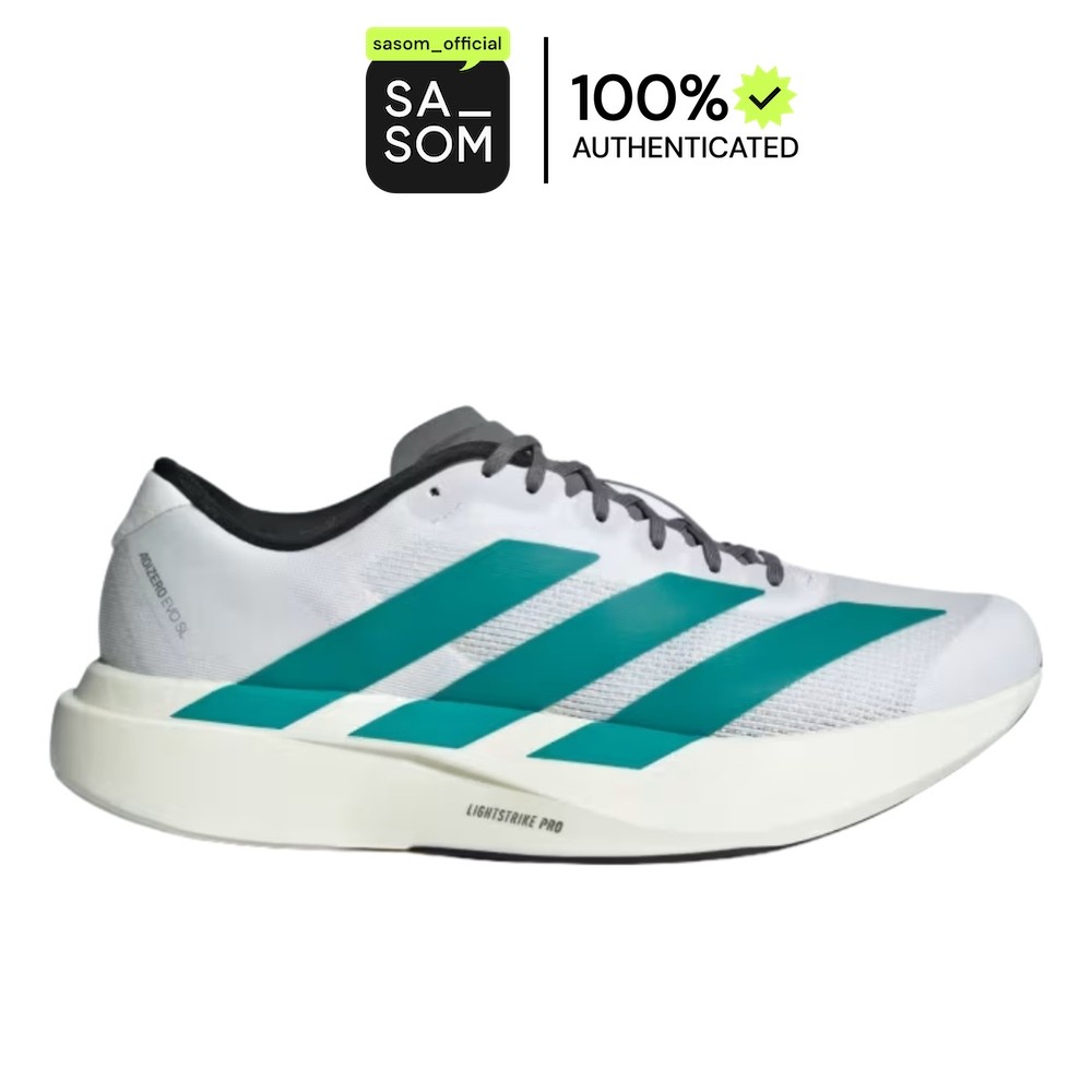 adidas Adizero Evo SL Cloud White Pure Teal Grey Four | ของแท้ ตรวจสอบโดย SASOM