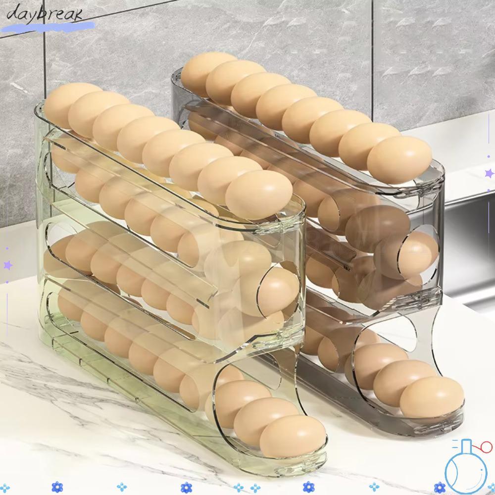 เดย์เบรียก ลูกกลิ้งไข่อัตโนมัติ,ตู้เย็นประตูด้านข้างกล่องเก็บไข่โปร่งใส,ความจุขนาดใหญ่ประหยัดพื้นที่อัตโนมัติ-กลิ้งตู้ไข่คร