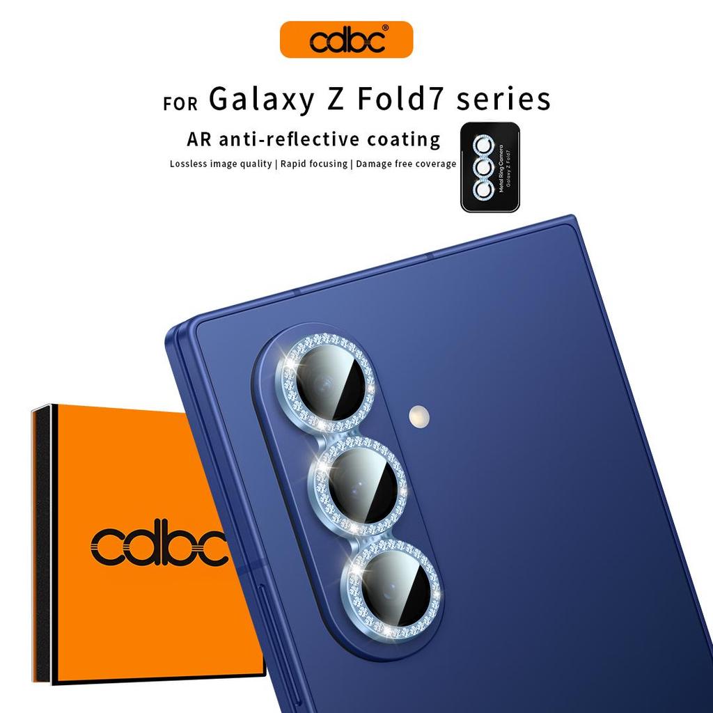 Bling Glitter Diamond ตัวป้องกันเลนส์กล้องสําหรับ SAMSUNG Galaxy Z Fold7/Z Fold6/Z Fold5/Z Fold4
