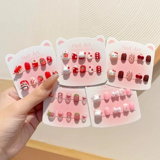 OKK Life Stop(A1745)*พร้อมส่งในไทย*ชุดเล็บปลอมเด็กลายการ์ตูนน่ารัก มีกาวให้ในตัว