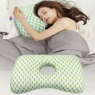 [HomeJoy-t] เจาะหูโพสต์ศัลยกรรมหมอนผ้าฝ้ายบรรจุรูหู Breathable Sleep Bed Cushion สําหรับการนอนหลับด้านข้าง