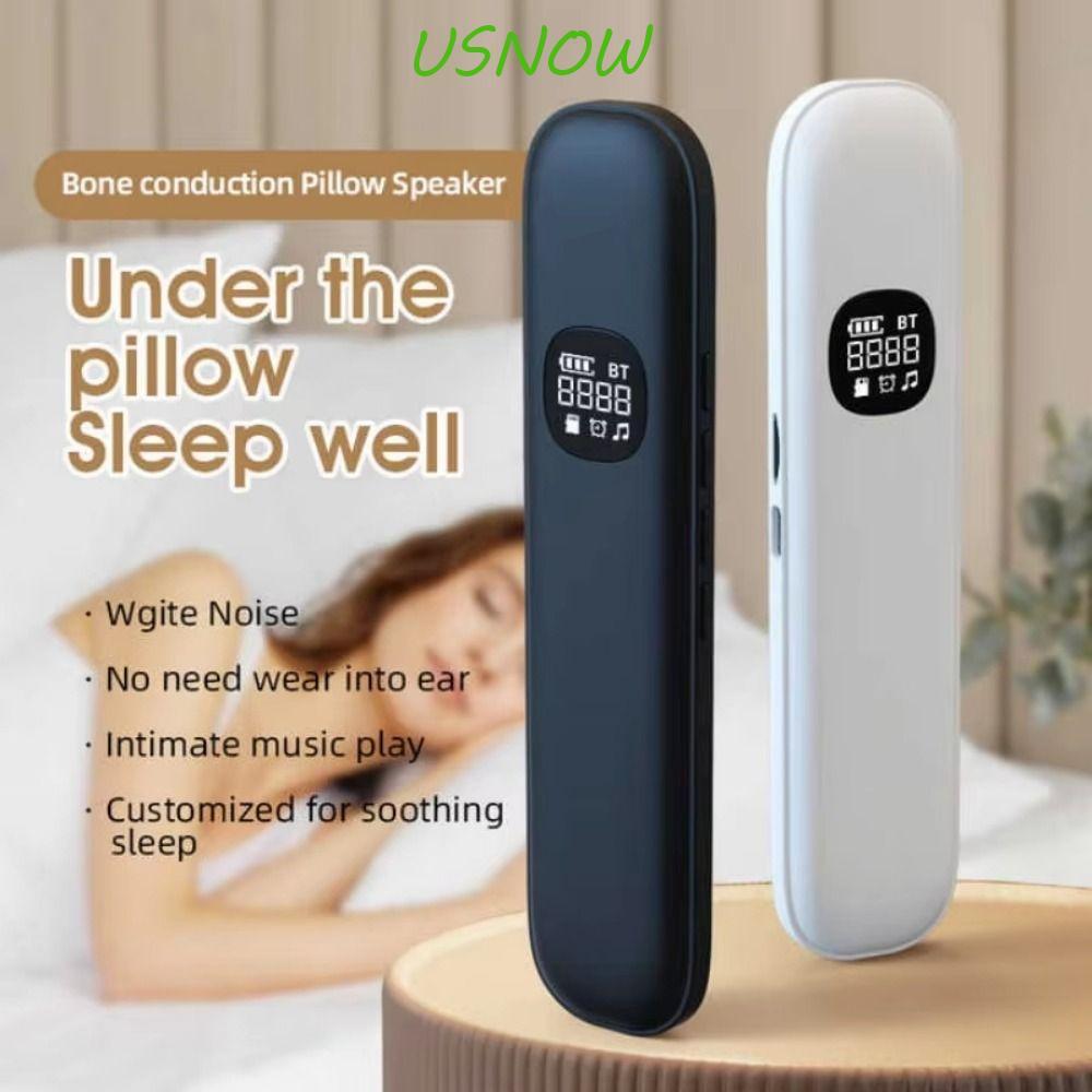 USNOW Bone Conduction Sleep Speaker,ฟังก์ชั่นจับเวลาจอแสดงผล LED ภายใต้ลําโพงหมอน,มัลติฟังก์ชั่นบลูท
