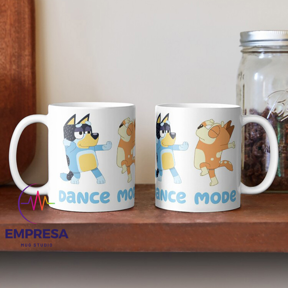 Mug Motif Dance Mode Blui Dog Ceramic Coffee Water Tea Gift Mug