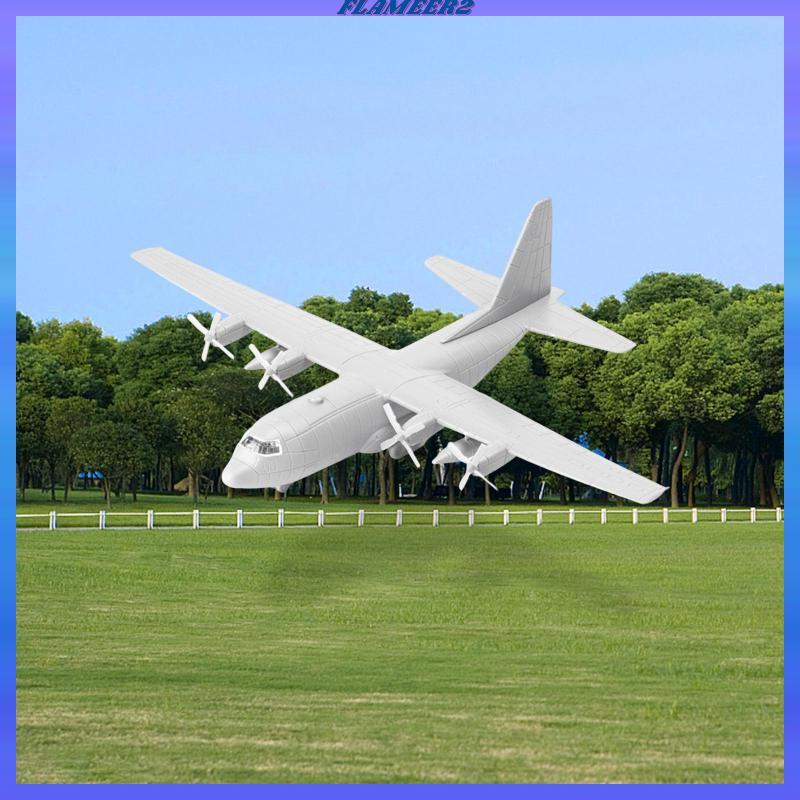 [Flameer2] 1/144 Transport Plane Model ,Airplane Model, US C130 Miniature 4D พร้อมขาตั้งคอลเลกชันตกแ