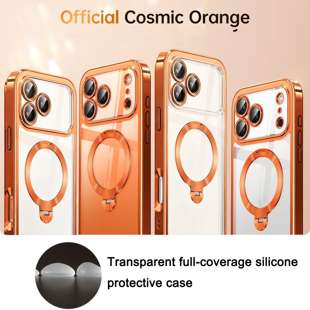 จักรวาล สีส้ม ไอโฟน 17 มือโปร สูงสุด เคสป้องกันเข้ากันได้กับ ไอโฟน 17 16 15 14 13 12 11 บวก มือโปร สูงสุด พร้อมขายึดที่มองไม่เห็นขายึดแหวนที่มองไม่เห็นตัวป้องกันเลนส์กล้องในตัวทั่ 17 โปรแม็กซ์ กันกระแทกป้อ เคส ราคา ถูกที่สุด ดีลบีเคเค แกลเลอรีภาพที่ 2