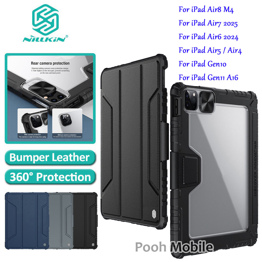 Case For iPad Air8 M4 2026 เคส Nillkin ใส่ปากกา สำหรับ ไอแพด iPad Air6 11 2024/Air7 10.9 Gen11 A16 G