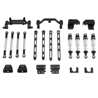 สําหรับ MN 1/12 MN82 MN82S MN82PRO MN82T RC รถด้านหน้าและด้านหลังโลหะสี่ Linkage ชุดอัพเกรดโช้คอัพดึง Rod อะไหล่ที่นั่ง